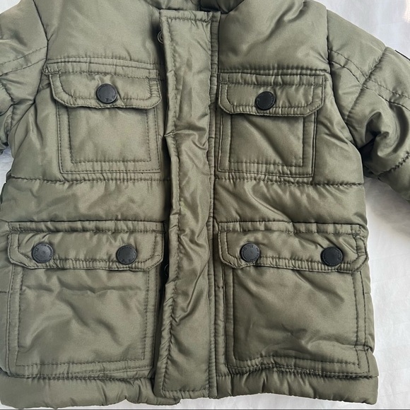 Ben Sherman Boys Winter Coat, Olive Green, Size 12 Months - Picture 2 of 7
